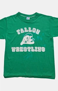 PS VINTAGE 80s Fallon Wrestling Russell Graphic T-Shirt