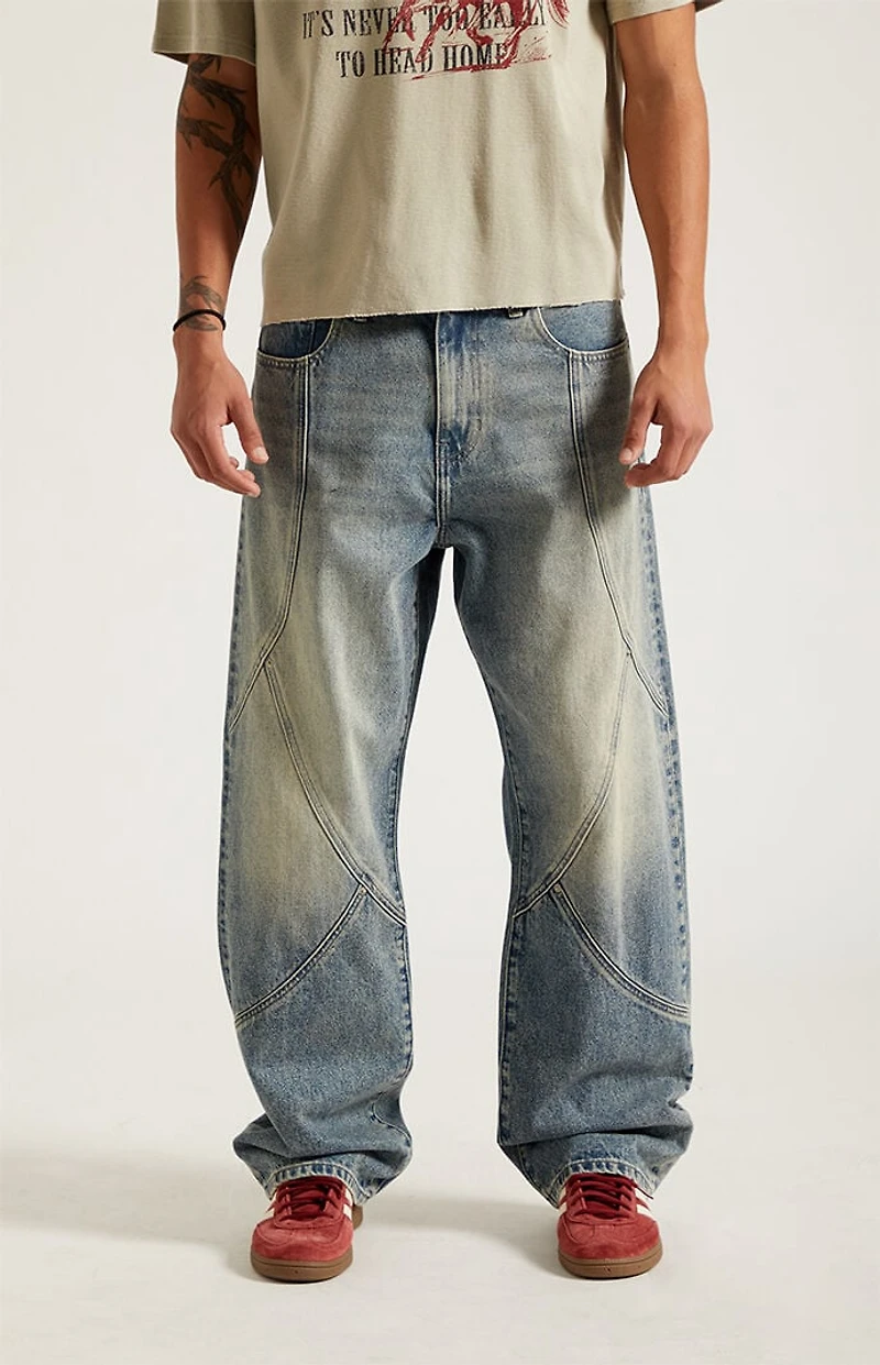 Pacsun Dylan Baggy Jeans Seamed Medium Blue