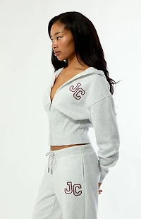 Juicy Couture V-Neck Corset Zip Up Hoodie