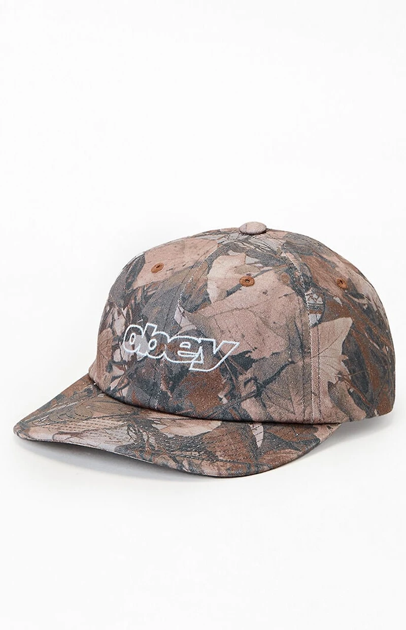 Obey Slanted Pigment 6 Panel Strapback Hat
