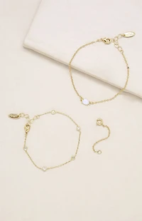 Ettika Opal & Crystal Gold Bracelet