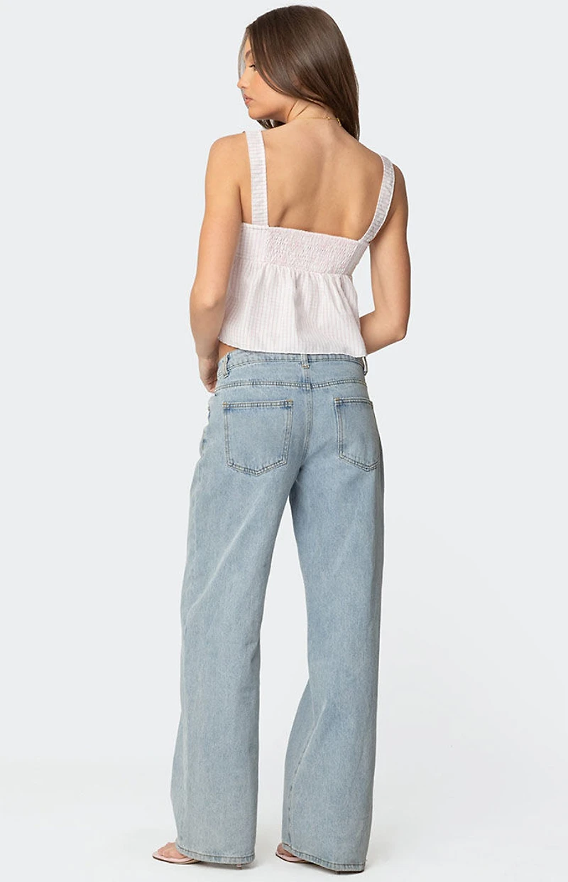 Edikted Linn Babydoll Gingham Top