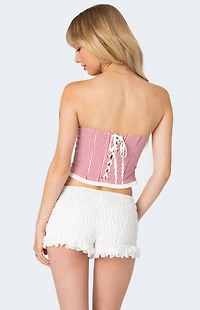 Edikted Hamilton Pinstripe Poplin Corset