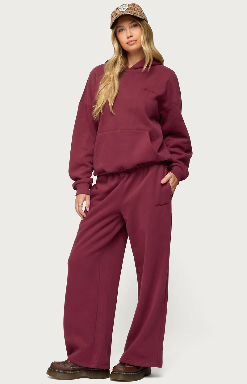 Edikted Basic Girl Wide Leg Sweatpants