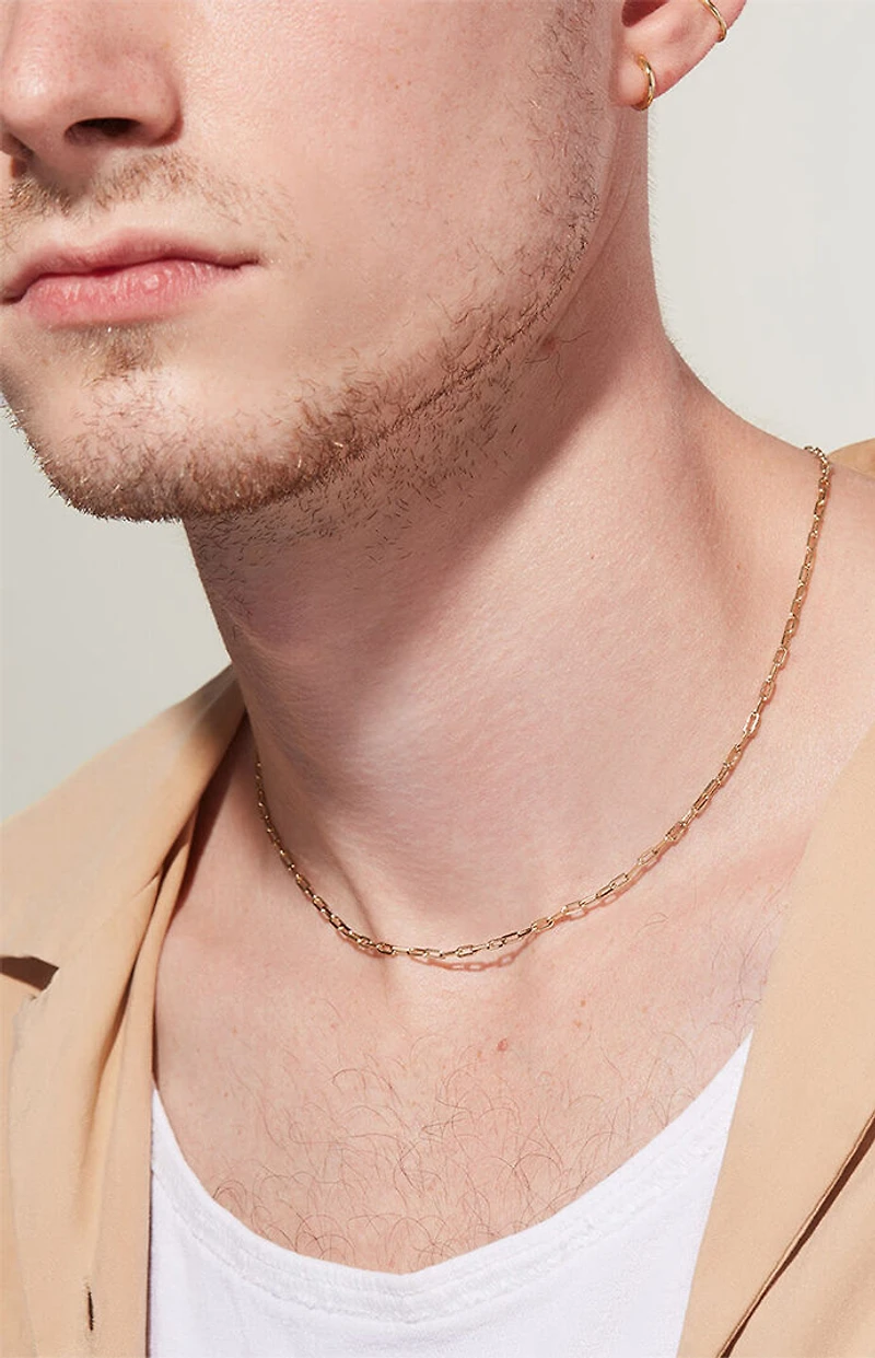 Ana Luisa Laura Slim Link Chain Necklace