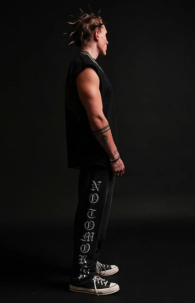 No Tomorrow x Civil Active Iron Skull Straight Leg Sweatpants