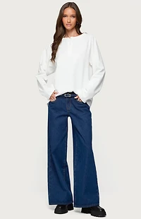 Edikted Cyrus Henley Oversized Top
