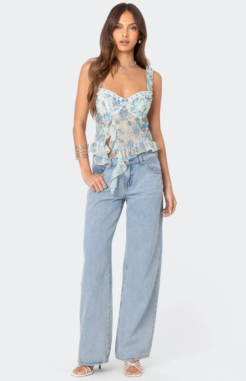 Edikted Cascade Ruffled Bra Top