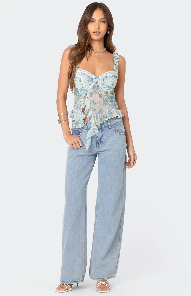 Edikted Cascade Ruffled Bra Top