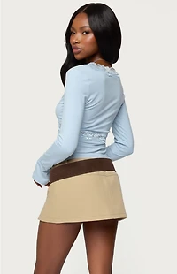 Edikted Mathilda Lacey Bell Sleeve Top