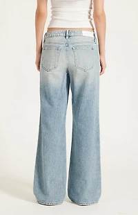 Pacsun Zoe Low Rise Girlfriend Jeans Light Blue