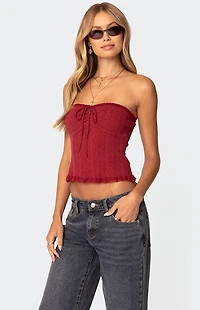 Edikted Lacey Knit Tube Top