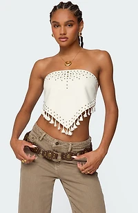 Edikted Stud and Tassel Handkerchief Top