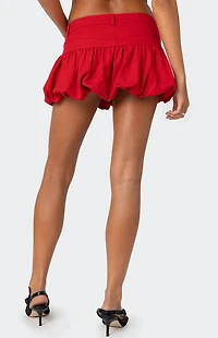Edikted Denim Bubble Mini Skirt