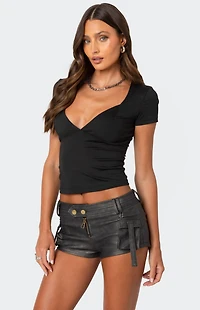 Edikted Katia V Neck Top