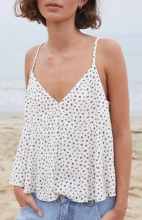 John Galt Floral Tiffany Tank Top