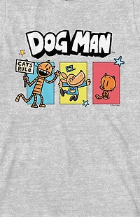 Kids Dog Man Petey the Cat & Lil Heather Grey T-Shirt