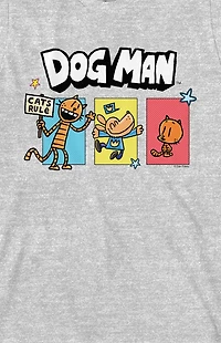 Kids Dog Man Petey the Cat & Lil Heather Grey T-Shirt