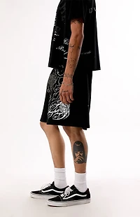 Civil Black Thorn Of The Stem Sweat Shorts