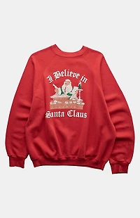PS VINTAGE '90s I Believe in Santa Claus Crew Neck Sweatshirt