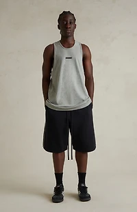Fear of God ESSENTIALS Jet Black & Cloud White Basketball Fleece Sweat Shorts