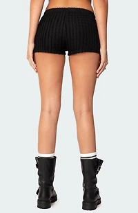 Edikted Phoebe Textured Knit Shorts