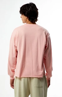Pacsun Pink Premium Cropped Long Sleeve T-Shirt