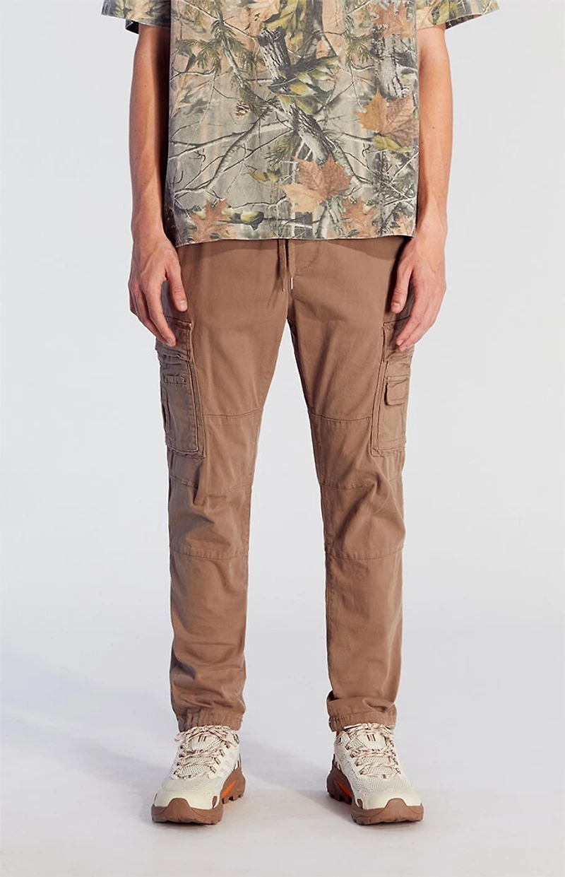 Pacsun Stretch Taupe Slim Cargo Pants