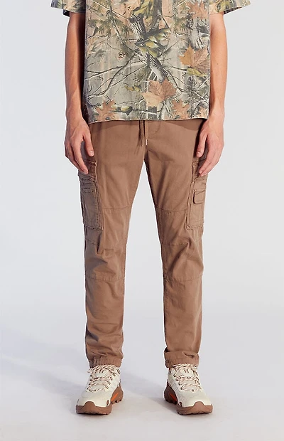 Pacsun Stretch Taupe Slim Cargo Pants