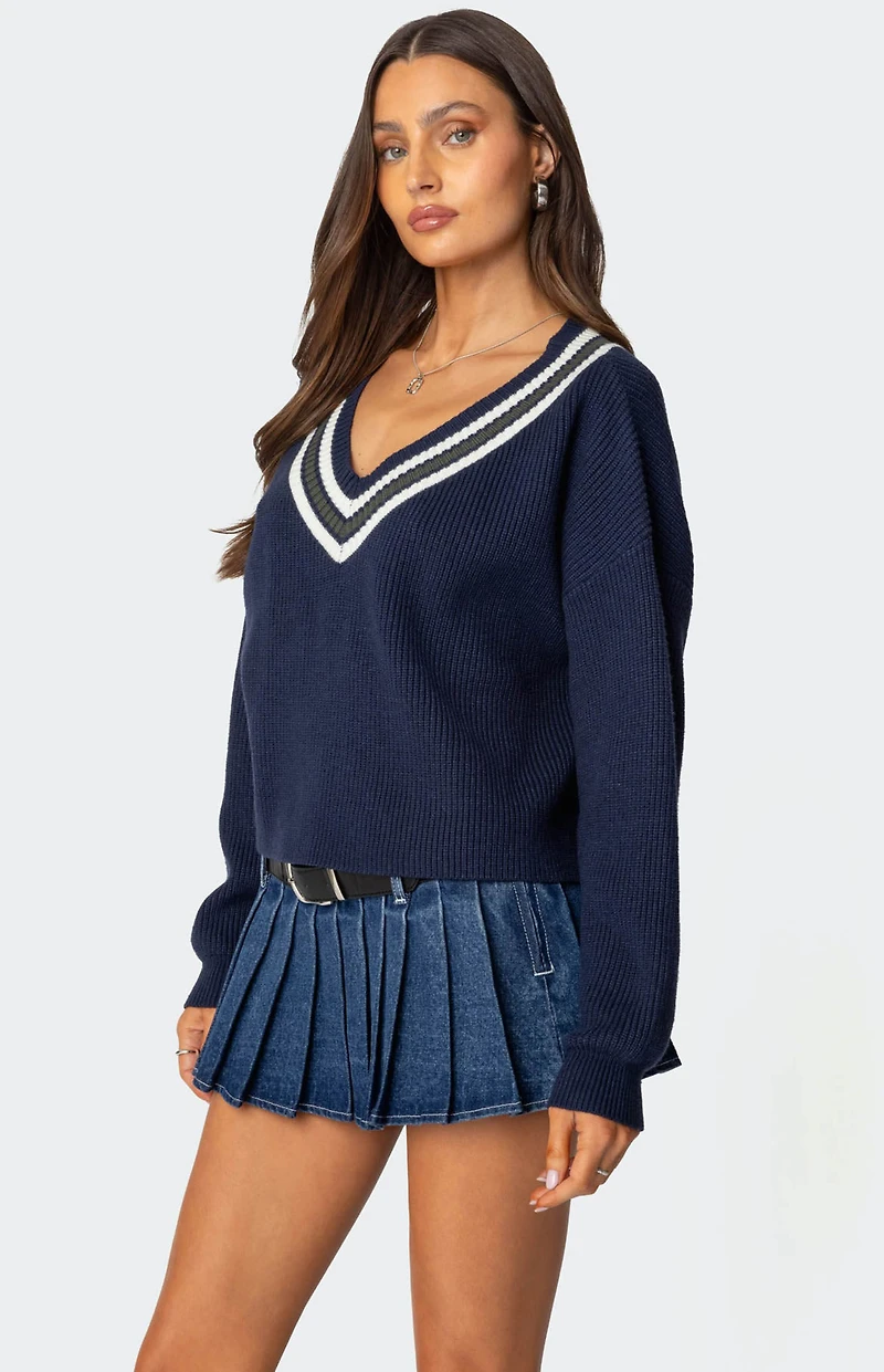 Edikted Lauryl V Neck Sweater