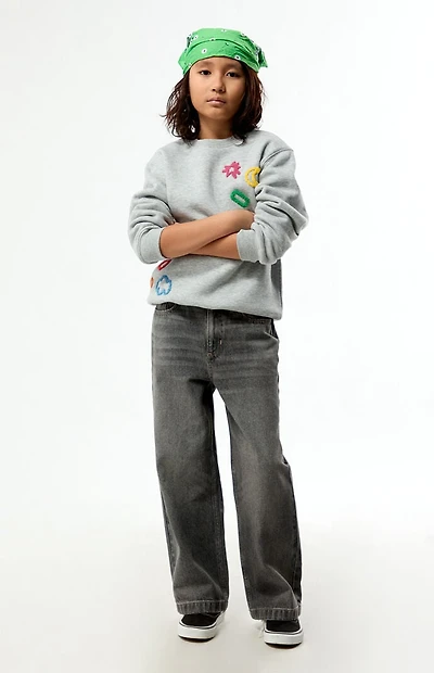 Pacsun Kids Baggy Jeans Gray Wash