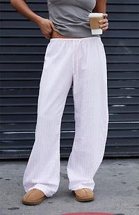 John Galt Striped Drawstring Baggy Lounge Pants