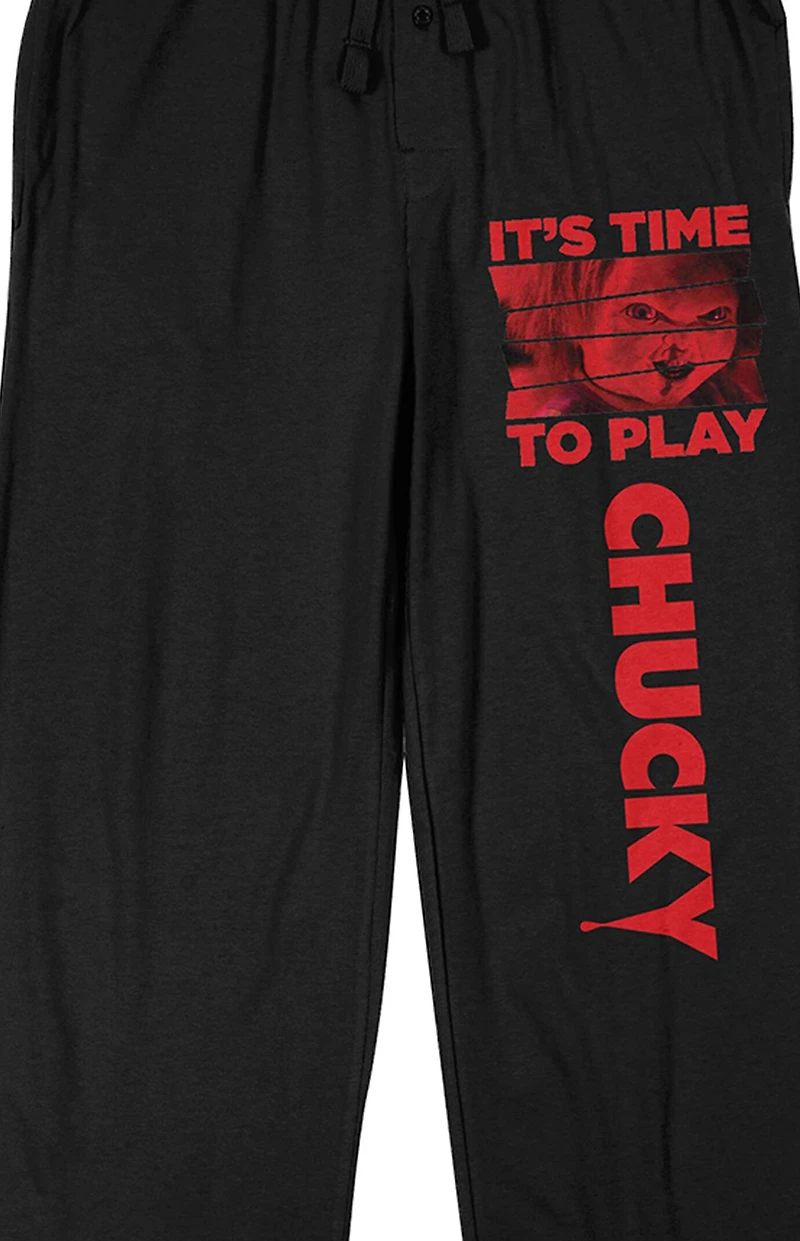 Chucky Time To Play Men's Black Sleep Pajama Pants