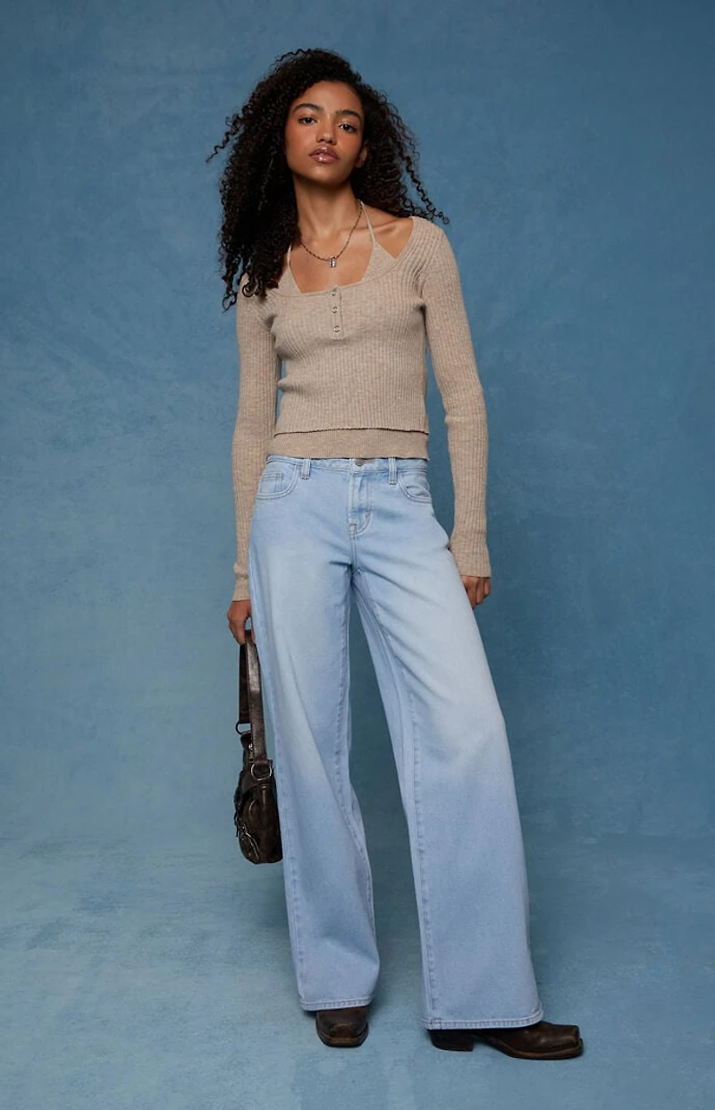 Pacsun Casey Low Rise Baggy Jeans Lighter Blue