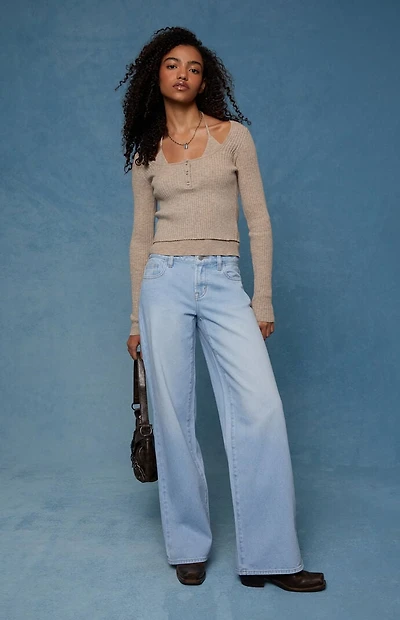 Pacsun Casey Low Rise Baggy Jeans Lighter Blue