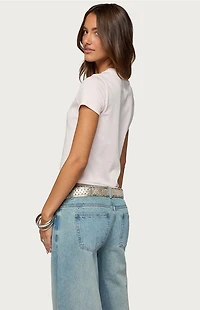 Edikted Coconut Beaded T-Shirt