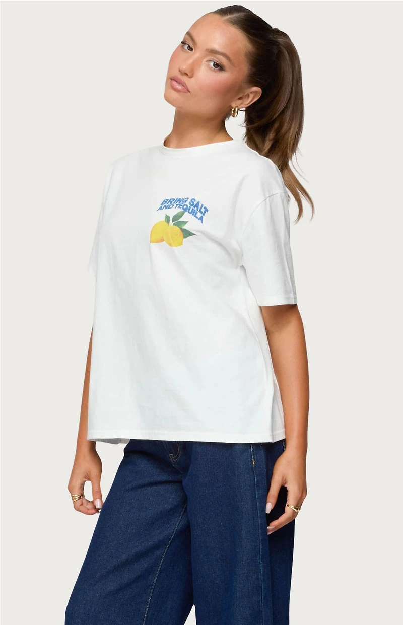 Edikted Let's Make Margs Oversized T-Shirt