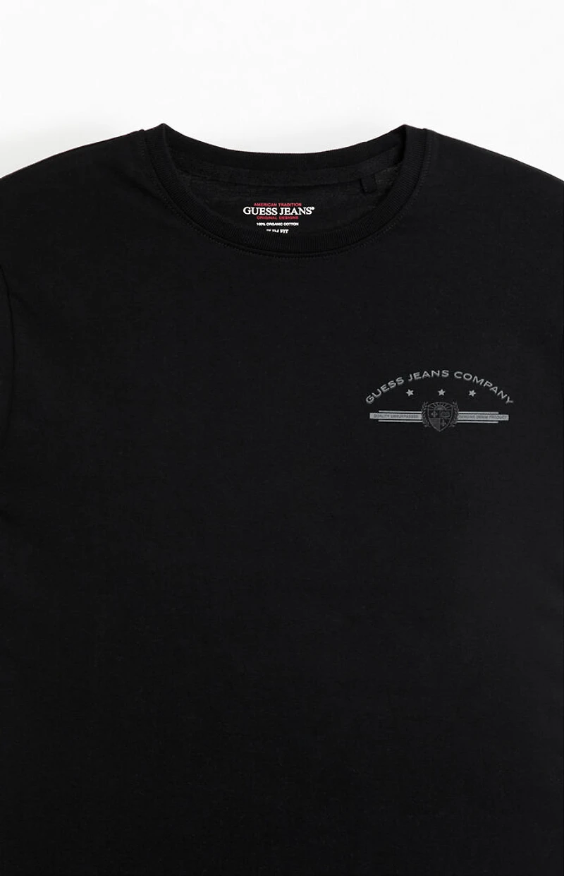 Guess Jeans Black Slim Fit Logo T-Shirt