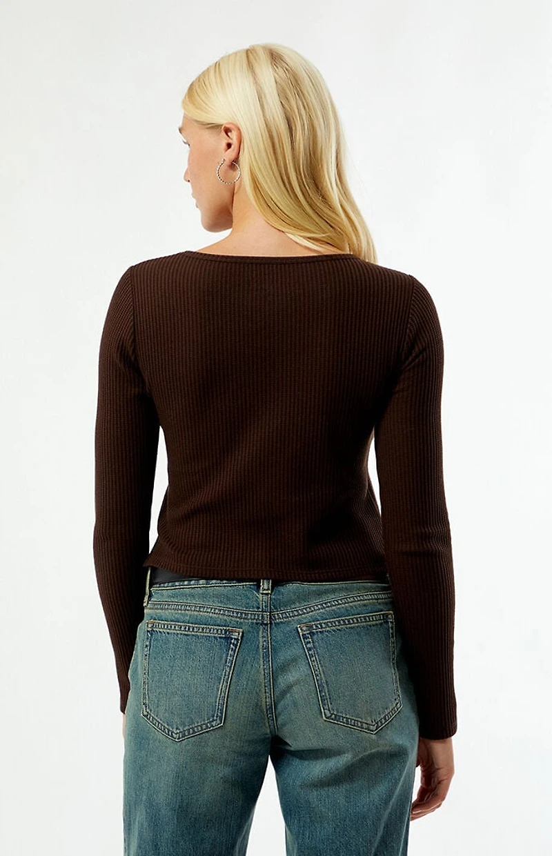 Your Favorite Waffle Knit Long Sleeve Top