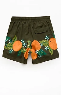 Duvin Design Tropical Orange 4.5" Swim Trunks