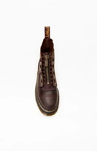 Dr Martens Brown Teacore Sinclair Leather Platform Boots