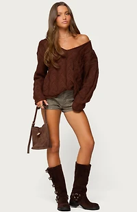 Edikted Ayvey Plaid Tailored Micro Shorts