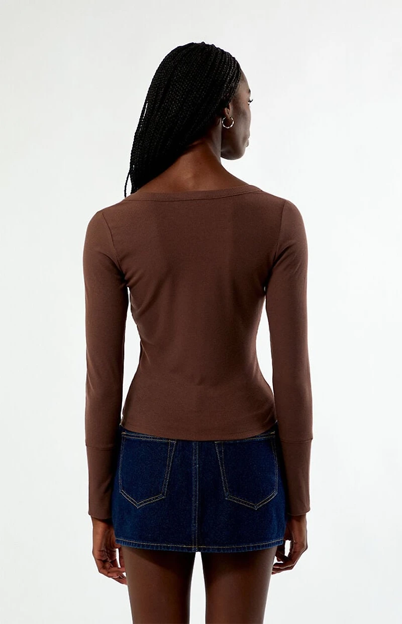 Your Favorite Payton Long Sleeve Henley Top