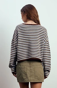 Beverly and Beck Georgia Scarf Button Down Cardigan