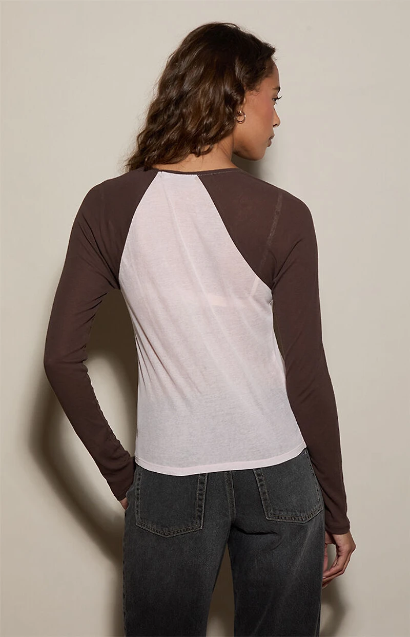 Pacsun Kate Long Sleeve Baseball T-Shirt