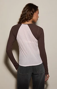 Pacsun Kate Long Sleeve Baseball T-Shirt