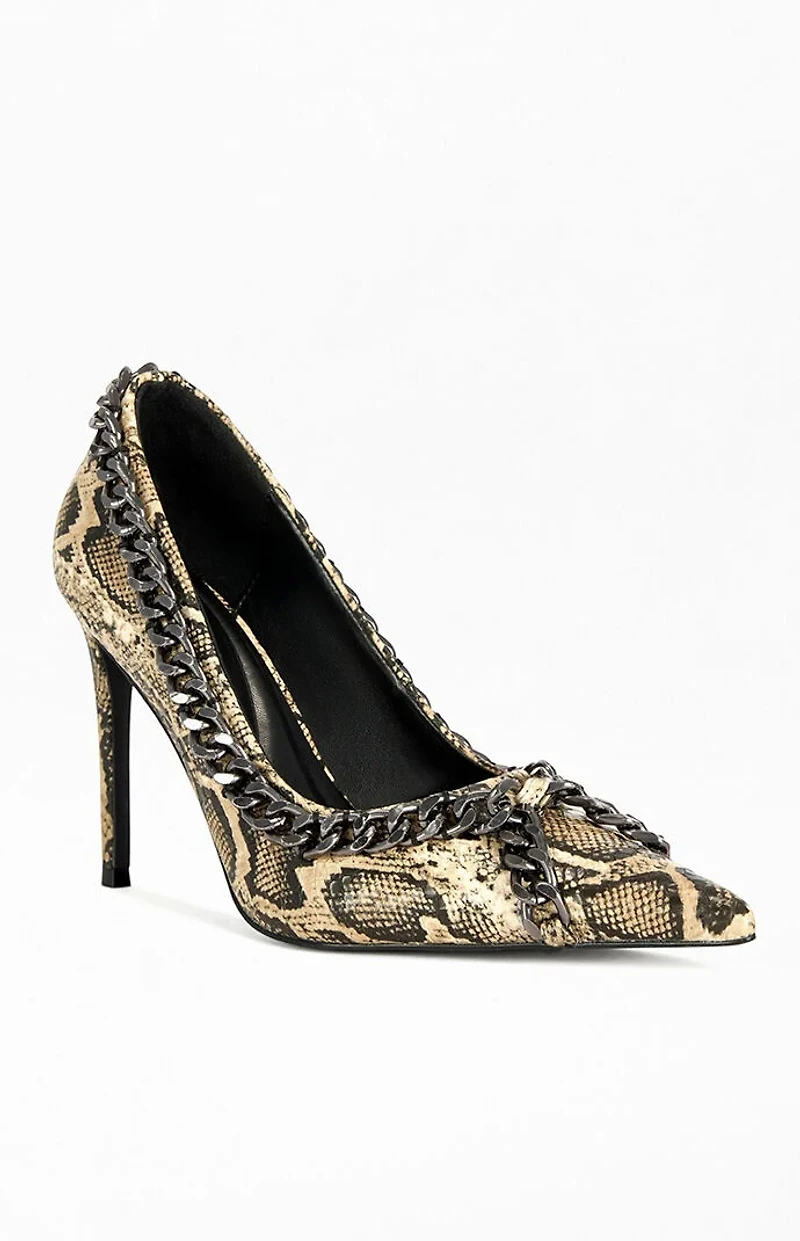 AZALEA WANG Women's Ravelle Snake Stiletto Pumps