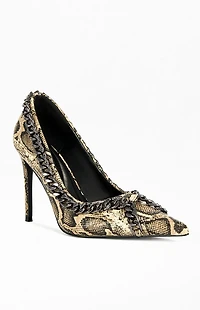 AZALEA WANG Women's Ravelle Snake Stiletto Pumps