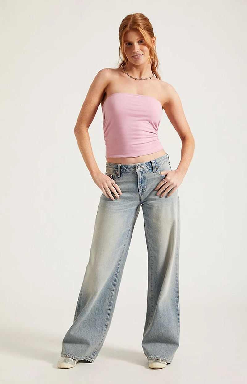 Pacsun Casey Low Rise Baggy Light Wash