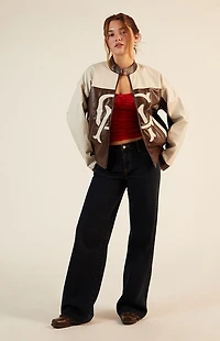 Pacsun Faux Leather Oversized Moto Jacket